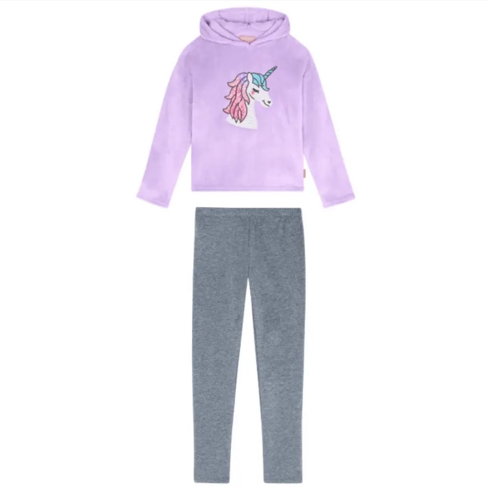 NEW BCBG girls 2-piece Plush Set, PURPLE UNICORN